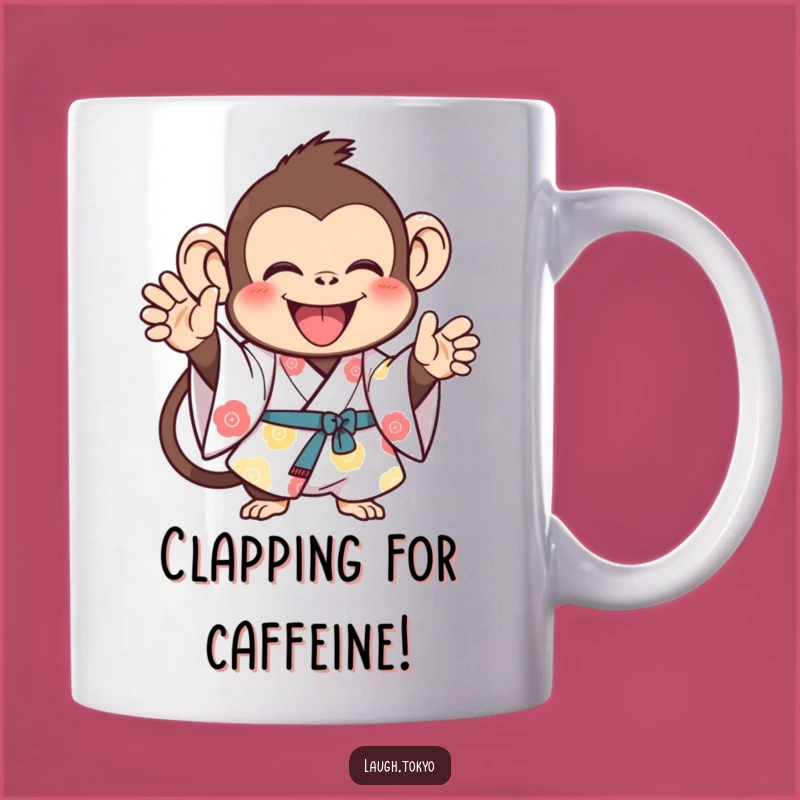 Funny Monkey Kimono Mug: Joyful Celebration & Cheerful Gift