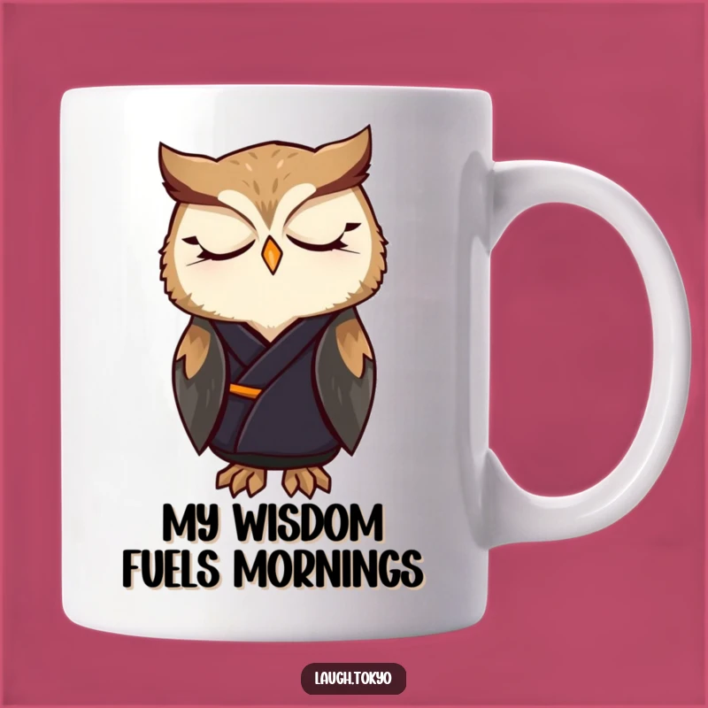 Funny Owl Kimono Mug: Peaceful Zen Moment Gift for Bird Lovers