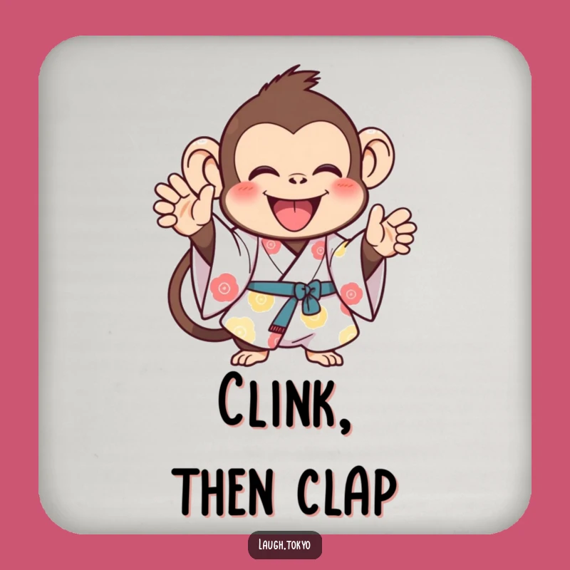 Funny Monkey Kimono Coaster: Joyful Table Protection & Cheerful Decor