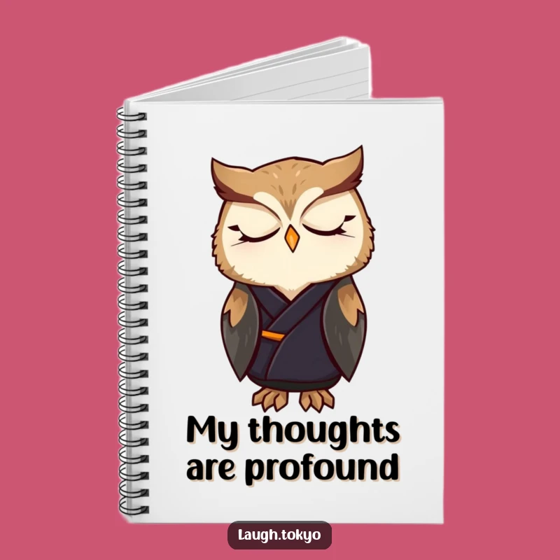 Funny Owl Kimono Notebook: Peaceful Journaling & Creative Hobbies Gift
