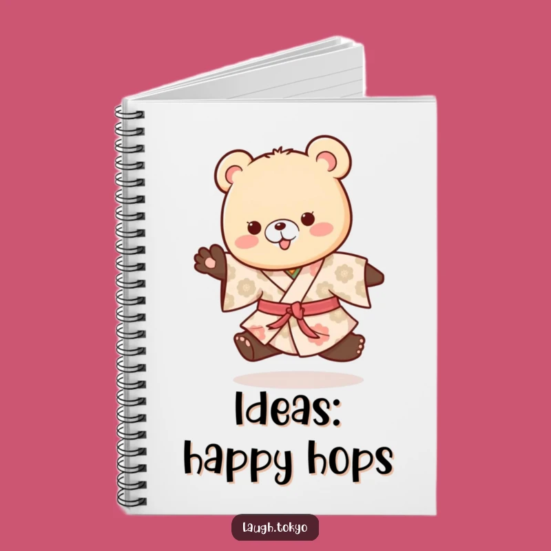 Funny Bear Cub Kimono Notebook: Playful Patterned Hop Journal, Perfect Humorous Gift