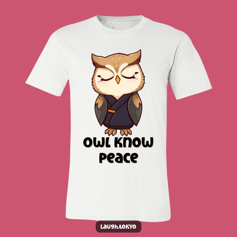 Funny Elegant Owl Kimono T-Shirt: Peaceful & Stylish Animal Tee