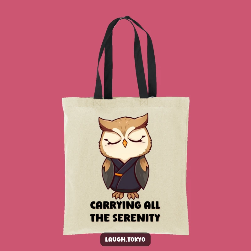 Funny Owl Kimono Tote Bag: Stylish & Peaceful Carry-All Gift